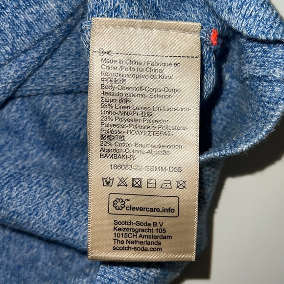 $188 Scotch & soda knit polo men’s XXL sky blue - Picture 8 of 13